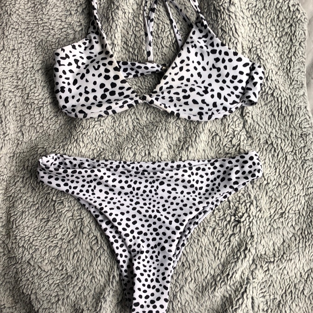 black and white swimsuit set from SHEIN